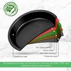 image:imageNutriChef 9Inch Round Cake Pan  Nonstick Carbon Steel Baking Pan w Even Heating for Uniform Baking  Dishwasher Safe Bakeware BlackBlack