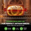 image:imageNutriChef 9x5 Enameled Cast Iron Loaf Pan with Lid EnamelCoated Baking Loaf Pan for Sourdough Oven Safe Nonstick Bread Pan with Silicon Gloves Dishwasher Safe RedRed