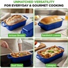 image:imageNutriChef 9x5 Enameled Cast Iron Loaf Pan with Lid EnamelCoated Baking Loaf Pan for Sourdough Oven Safe Nonstick Bread Pan with Silicon Gloves Dishwasher Safe RedBlue