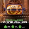 image:imageNutriChef 9x5 Enameled Cast Iron Loaf Pan with Lid EnamelCoated Baking Loaf Pan for Sourdough Oven Safe Nonstick Bread Pan with Silicon Gloves Dishwasher Safe RedBlue