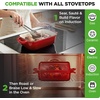 image:imageNutriChef 9x5 Enameled Cast Iron Loaf Pan with Lid EnamelCoated Baking Loaf Pan for Sourdough Oven Safe Nonstick Bread Pan with Silicon Gloves Dishwasher Safe RedRed