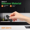 image:imageNutriChef Black Silicone Handles  Flexible Design for Nonstick Carbon Steel Bakeware Pans  Compatible with Models NCSBS54S NCSBS52S NCSBS3S45 NC5PCS