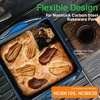 image:imageNutriChef Blue Silicone Handles  Flexible Design for Nonstick Carbon Steel Bakeware Pans  Compatible with Models NCBK10S NCBK3S