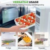 image:imageNutriChef Casserole Dish with Lid Glass 8 Pieces  Food Storage Containers Borosilicate Glass Baking Mould Stackable Dishwasher Safe