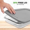 image:imageNutriChef Casserole Dish with Lid Glass 8 Pieces  Food Storage Containers Borosilicate Glass Baking Mould Stackable Dishwasher Safe
