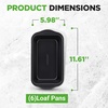 image:imageNutriChef Loaf Pans Set of 4  NonStick Premium Bread Pans Quick amp Even Heat Distribution  Oven Safe To 450 F  No PFOA PFOS amp PTFEs  Food Grade Carbon Steel  1161 x 598 x 256 Inches Black6 pack