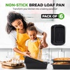 image:imageNutriChef Loaf Pans Set of 4  NonStick Premium Bread Pans Quick amp Even Heat Distribution  Oven Safe To 450 F  No PFOA PFOS amp PTFEs  Food Grade Carbon Steel  1161 x 598 x 256 Inches Black6 pack