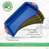 image:imageNutriChef Non Stick Baking Pan Blue Carbon Steel Bake Pan with Red Silicone Handles Commercial Grade Restaurant Quality Metal Bakeware Compatible with Model NCSBSBL8Blue