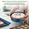 image:imageNutriChef Non Stick Cookware with Baking Pans Set 20 Piece  Complete kitchen set with pots pans bakeware utensils and tempered glass lids in durable aluminum with easyclean designBlue