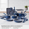 image:imageNutriChef Non Stick Cookware with Baking Pans Set 20 Piece  Complete kitchen set with pots pans bakeware utensils and tempered glass lids in durable aluminum with easyclean designBlue