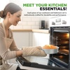 image:imageNutriChef Non Stick Cookware with Baking Pans Set 20 Piece  Complete kitchen set with pots pans bakeware utensils and tempered glass lids in durable aluminum with easyclean designWhite