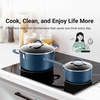 image:imageNutriChef Non Stick Cookware with Baking Pans Set 20 Piece  Complete kitchen set with pots pans bakeware utensils and tempered glass lids in durable aluminum with easyclean designBlue