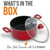 image:imageNutriChef NonStick Casserole with Lid  HighQualified Kitchen Cookware with SeeThrough Tempered Glass Lids 5 Quart Works with Model NCCWA13RD