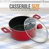 image:imageNutriChef NonStick Casserole with Lid  HighQualified Kitchen Cookware with SeeThrough Tempered Glass Lids 5 Quart Works with Model NCCWA13RD