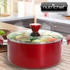 image:imageNutriChef NonStick Casserole with Lid  HighQualified Kitchen Cookware with SeeThrough Tempered Glass Lids 5 Quart Works with Model NCCWA13RD