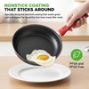image:imageNutriChef NonStick Cookware 21Piece Set Includes Pots amp Pans Bakeware amp Cooking Utensils w Silicone Handles  Complete Set for Gas Electric amp Ceramic Cooktops  PTFEPFOAPFOS Free Black