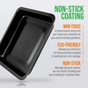 image:imageNutriChef Nonstick Baking Pan  14 x 10 Rectangular Carbon Steel Baking Tray  Premium Bakeware for Brownies Cakes Lasagna amp More  Dishwasher Safe Black
