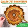 image:imageNutriChef Pandora Fluted Cake Pan Extra Thick NonStick Aluminum Baking Pan Even Baking and Browning Oven Safe PFOA Free Perfect for Cakes Bread and MoreMarquise