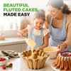 image:imageNutriChef Pandora Fluted Cake Pan Extra Thick NonStick Aluminum Baking Pan Even Baking and Browning Oven Safe PFOA Free Perfect for Cakes Bread and MoreSpring Water