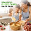 image:imageNutriChef Pandora Fluted Cake Pan Extra Thick NonStick Aluminum Baking Pan Even Baking and Browning Oven Safe PFOA Free Perfect for Cakes Bread and MorePandora