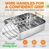 image:imageNutriChef Roasting Pan with Rack  Oven Safe Roaster wRemovable Polished RackDurable WarpResistant Bakeware Wide Handles Dishwasher Safe PFOAFree Ideal for Turkey Chicken Meat amp Vegetables