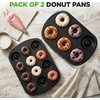 image:imageNutriChef Variety 2 Pack Full amp Mini Donut Pan for Baking  One 12Cavity Mini Donut Pan amp One 6Cavity Full Size Donut Pan for Baking  Carbon Steel Bagel Molds  Oven Safe Up To 450F  Black
