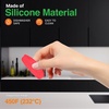 image:imageNutriChefKitchen 6 pcs Red Silicone Handles Anti Slip Flexible Design for Nonstick Carbon Steel Bakeware Pans Dishwasher Safe Protects Hands from Hot Cast Iron Handle or Microwave Dish