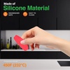 image:imageNutriChefKitchen 6 pcs Red Silicone Handles Anti Slip Flexible Design for Nonstick Carbon Steel Bakeware Pans Dishwasher Safe Protects Hands from Hot Cast Iron Handle or Microwave Dish