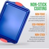image:imageNutrichef 15 Nonstick Cookie Sheet for Baking  Premium Grade Carbon Steel NonStick Baking amp Roasting Pan w Silicone Handles  Dishwasher Safe Blue