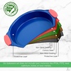 image:imageNutrichef Non Stick Round Cake Pan Commercial Grade Metal Bakeware with Silicone Handles Durable EasytoClean Dishwasher Safe PFOA PFOS PTFE Free 968 Inch Baking Pan With Silicone Coating