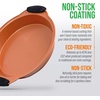 image:imageNutrichef Non Stick Round Cake Pan Commercial Grade Metal Bakeware with Silicone Handles LongLasting EasytoClean Dishwasher Safe PFOA PFOS PTFE Free Ideal for Baking Ovens 97 Inch