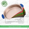 image:imageNutrichef Non Stick Round Cake Pan Kitchen Essential Metal Bakeware with Silicone Handles Durable EasytoClean Dishwasher Safe 968 Inch Stain Resistant Baking Pan With Silicone Coating
