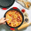 image:imageNutrichef NonStick Pizza Tray with Silicone Handles 4Pack Round Steel NonStick Pans with Perforated Holes Premium Bakeware Pizza Trays with Silicone and Oversized Handles Dishwasher Safe20 Piece