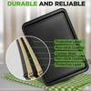 image:imageNutrichef Oven Tray Set Baking Trays for Oven Non Stick Set Bakeware Cooking Pans Cookie Sheets 10 Piece Carbon Steel Square Round Loaf Pizza Cupcake Tins Dishwasher Safe BlackBlack