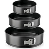 image:imageNutriChef 9 Inch Nonstick Cheesecake Springform Cake Pan  Stainless Steel Clasp amp Removable Bottom  Durable Stainless Steel Cheesecake Pan  Easy to Clean  Includes 100 Parchment Papers  BlackSet of 3