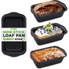 image:imageNutriChef Loaf Pans Set of 4  NonStick Premium Bread Pans Quick amp Even Heat Distribution  Oven Safe To 450 F  No PFOA PFOS amp PTFEs  Food Grade Carbon Steel  1161 x 598 x 256 Inches Black4 pack