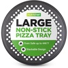image:imageNutriChef Pizza Tray Grey Diameter 32 cm  Perforated NonStick Baking Tray Made of Carbon Steel Crispy Dishwasher Safe Round Pizza Plate for Pizza and Tarte FlambeGray