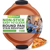 image:imageNutrichef Non Stick Round Cake Pan Commercial Grade Metal Bakeware with Silicone Handles LongLasting EasytoClean Dishwasher Safe PFOA PFOS PTFE Free Ideal for Baking Ovens 97 Inch