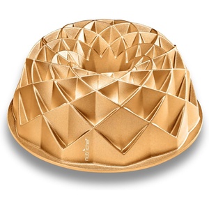 image:imageNutriChef Pandora Fluted Cake Pan Extra Thick NonStick Aluminum Baking Pan Even Baking and Browning Oven Safe PFOA Free Perfect for Cakes Bread and MorePandora