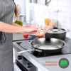 image:image8Piece Cookware Set Stainless Steel  4Ply Kitchenware Pots amp Pans Set Stylish Kitchen Cookware wCast Stainless Steel Handle  Saucepan Saute Pan Casserole Frying Pan Lids  NutriChef NCCWHA5