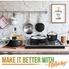 image:image8Piece Cookware Set Stainless Steel  4Ply Kitchenware Pots amp Pans Set Stylish Kitchen Cookware wCast Stainless Steel Handle  Saucepan Saute Pan Casserole Frying Pan Lids  NutriChef NCCWHA5