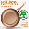 image:imageNutriChef 10 Durable Medium Fry PanNonStick HighQualified Cookware Induction PTFEPFOAPFOSFree Heat Resistant Lacquer Kitchen Ware Compatible with Models NCCW14S amp NCCW20S One Size Brown10 Frying Pan