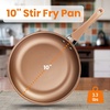 image:imageNutriChef 10 Durable Medium Fry PanNonStick HighQualified Cookware Induction PTFEPFOAPFOSFree Heat Resistant Lacquer Kitchen Ware Compatible with Models NCCW14S amp NCCW20S One Size Brown10 Frying Pan