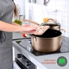 image:imageNutriChef 10 Durable Medium Fry PanNonStick HighQualified Cookware Induction PTFEPFOAPFOSFree Heat Resistant Lacquer Kitchen Ware Compatible with Models NCCW14S amp NCCW20S One Size Brown5 Quart Pot