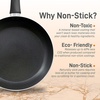image:imageNutriChef 10 Nonstick Open Fry Pan  PFOA Free NonStick Large Frying Pan Kitchen Cookware  Works Nonstick Kitchen Cookware Set Model NCCWA13 PRTNCCWA13LFP