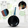 image:imageNutriChef 11 Pc Ceramic Cookware Set  Excilon Blue Diamond Nonstick Induction Ready Includes Saucepan Fry Pans Dutch Oven Utensils Dishwasher Safe  NCCW11BD7