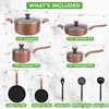 image:imageNutriChef 13 Pcs Nonstick Kitchen Cookware PFOAPFOSFree Heat Resistant Kitchenware Set wSaucepan Frying Pans Cooking Pots Casserole Lids amp Utensils Brown NCCWA13BR
