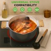 image:imageNutriChef 14 Pcs Nonstick Ceramic Cookware Set  Induction Safe Pots and Pans with Glass Lids CoolTouch Handles Even Heat Distribution Dishwasher Safe Includes Spatula Ladle Tong BlackBlack