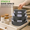 image:imageNutriChef 14 Pcs Nonstick Ceramic Cookware Set  Induction Safe Pots and Pans with Glass Lids CoolTouch Handles Even Heat Distribution Dishwasher Safe Includes Spatula Ladle Tong BlackBlack