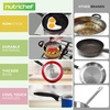 image:imageNutriChef 15Piece Colorful Pots and Pans Set  Heat Resistant Lacquer Cookware Set with Saucepot Frying Pans Oven Pot Lids Utensil set  All Cooktop Compatible Including Induction